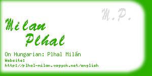 milan plhal business card